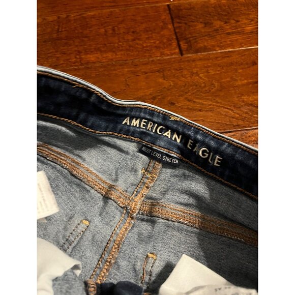 American Eagle Women’s super high rise leggings skinny Jeans Blue sz 2 Short - Picture 6 of 9